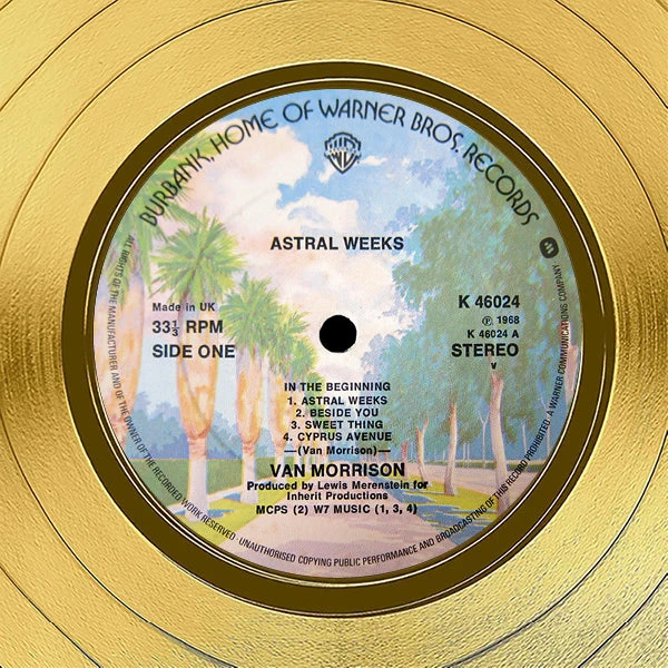 RARE-T Van Morrison - Astral Weeks Gold LP Limited Signature Edition Studio Licensed Custom Frame 5 RARE-T Van Morrison - Astral Weeks Gold LP Limited Signature Edition Studio Licensed Custom Frame