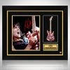 RARE-T Eddie Van Halen Mini Guitar & Mini Poster Limited Edition Studio Licensed Custom Frame Limited Edition Frames