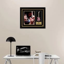 RARE-T Eddie Van Halen Mini Guitar & Mini Poster Limited Edition Studio Licensed Custom Frame Limited Edition Frames