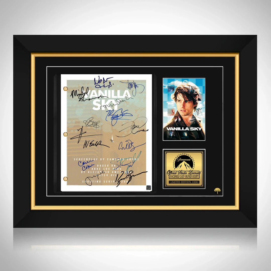 RARE-T Limited Edition Frames Vanilla Sky Script Limited Signature Edition Studio Licensed Custom Frame 1 RARE-T Limited Edition Frames Vanilla Sky Script Limited Signature Edition Studio Licensed Custom Frame