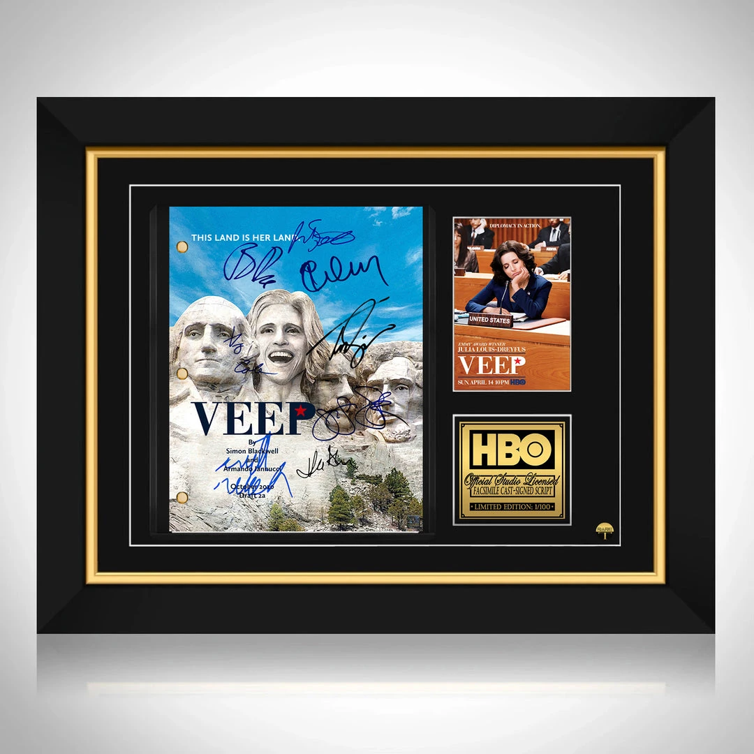 RARE-T Limited Edition Frames Veep Script Limited Signature Edition Studio Licensed Custom Frame 1 RARE-T Limited Edition Frames Veep Script Limited Signature Edition Studio Licensed Custom Frame