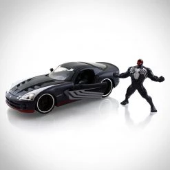 Toy Wonders Spider-Man Marvel - Venom Dodge Viper Car & Figure Diecast Metal Premium Display