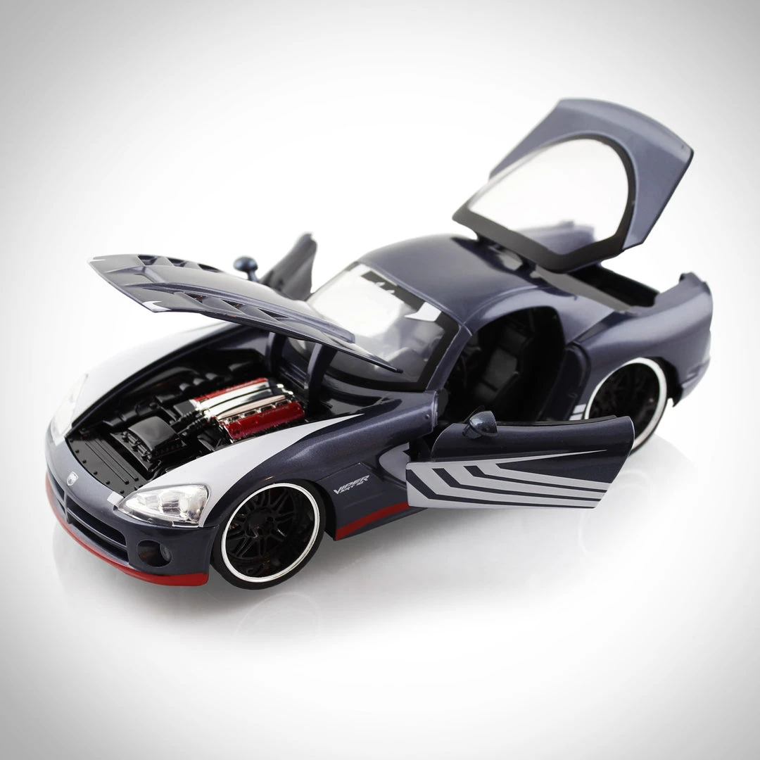 Toy Wonders Spider-Man Marvel - Venom Dodge Viper Car & Figure Diecast Metal Premium Display 3 Toy Wonders Spider-Man Marvel - Venom Dodge Viper Car & Figure Diecast Metal Premium Display