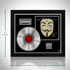 RARE-T V For Vendetta - Original Television Soundtrack Platinum LP Limited Signature Edition Studio Licensed Custom Frame Limited Edition Frames