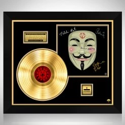 RARE-T Limited Edition Frames V For Vendetta - Original Television Soundtrack Gold LP Limited Signature Edition Studio Licensed Custom Frame