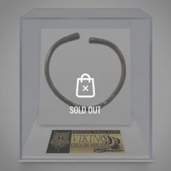 Authentic Bronze Viking Wrist Cuff Bracelet From 700-1000 Ad Displayed In A Rare-T Exclusive Custom Museum Display Ancient Artifacts