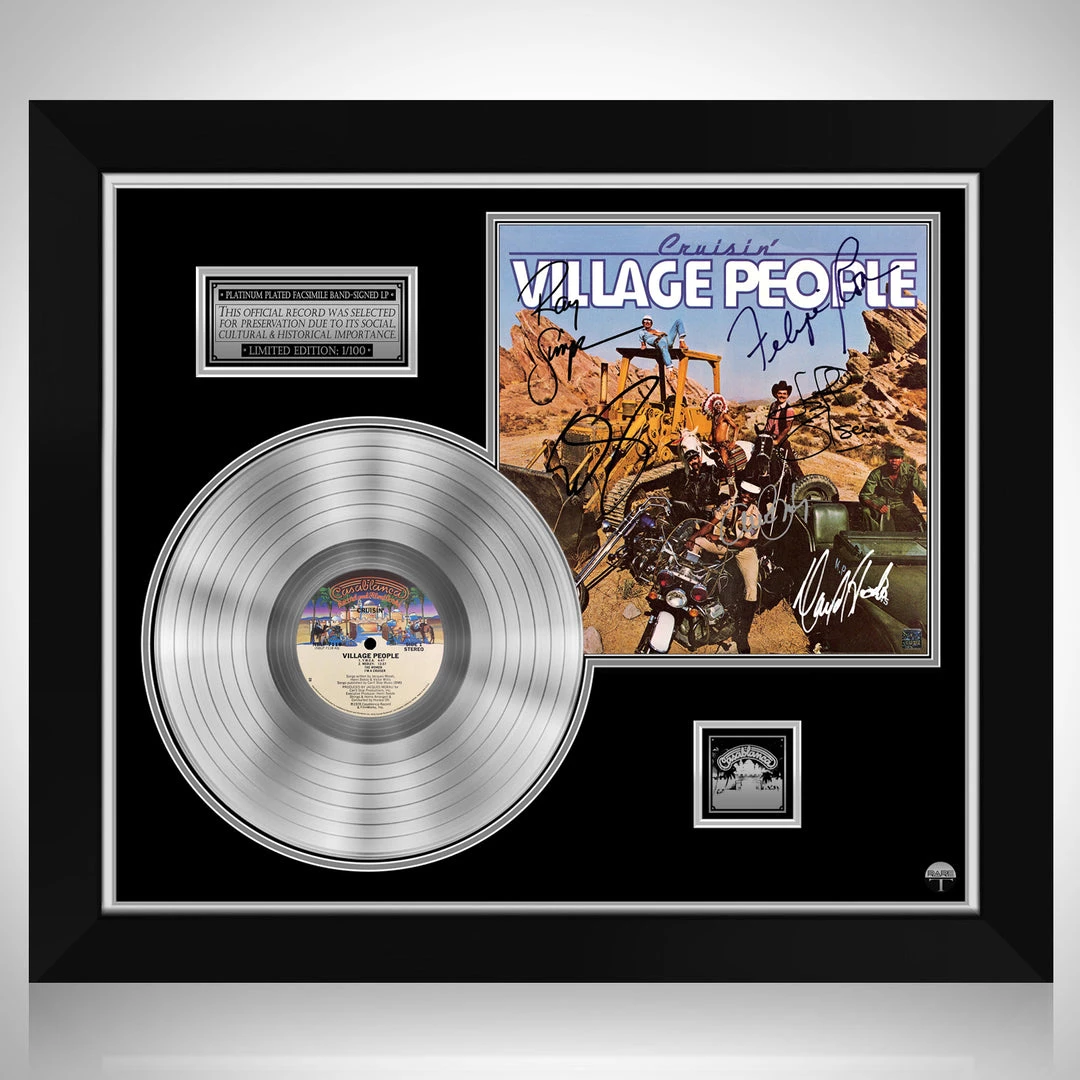 RARE-T Village People - Cruisin Platinum LP Limited Signature Edition Studio Licensed Custom Frame Limited Edition Frames 1 RARE-T Village People - Cruisin Platinum LP Limited Signature Edition Studio Licensed Custom Frame Limited Edition Frames