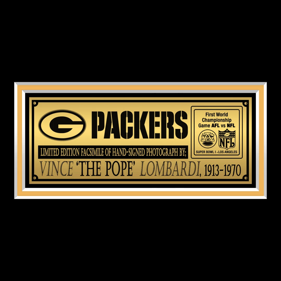 RARE-T Green Bay Packers Vince Lombardi Photo Limited Signature Edition Studio Licensed Custom Frame Sports Memorabilia 5 RARE-T Green Bay Packers Vince Lombardi Photo Limited Signature Edition Studio Licensed Custom Frame Sports Memorabilia