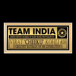 RARE-T Cricket India National Team - Virat Kohli Photo Limited Signature Edition Studio Licensed Custom Frame