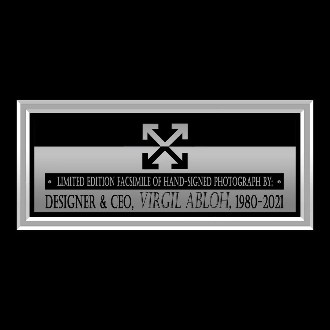 RARE-T OFF-WHITE - Virgil Abloh Photo Limited Signature Edition Studio Licensed Custom Frame 5 RARE-T OFF-WHITE - Virgil Abloh Photo Limited Signature Edition Studio Licensed Custom Frame