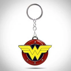 AZALEA DC Comics - Wonder Woman Justice League Shield Metal Diecast/Enamel Keychain