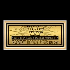 RARE-T Sports Memorabilia Rowdy Roddy Piper Memorial WWF Photo Limited Signature Edition Licensed Custom Frame