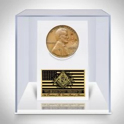 RARE-T Wwii Abraham Lincoln Freemason Symbol Coin Custom Museum Display Ancient Artifacts