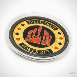 24K Gold Plated 'Ultimate Poker Bet-Poker Chip Card Guard'