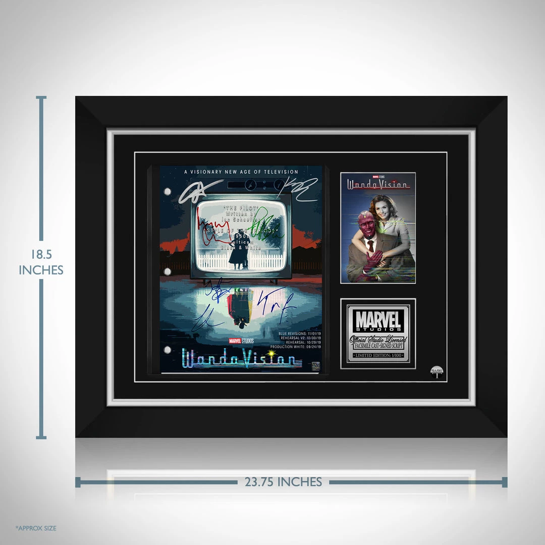 RARE-T WandaVision Script Limited Signature Edition Studio Licensed Custom Frame 3 RARE-T WandaVision Script Limited Signature Edition Studio Licensed Custom Frame