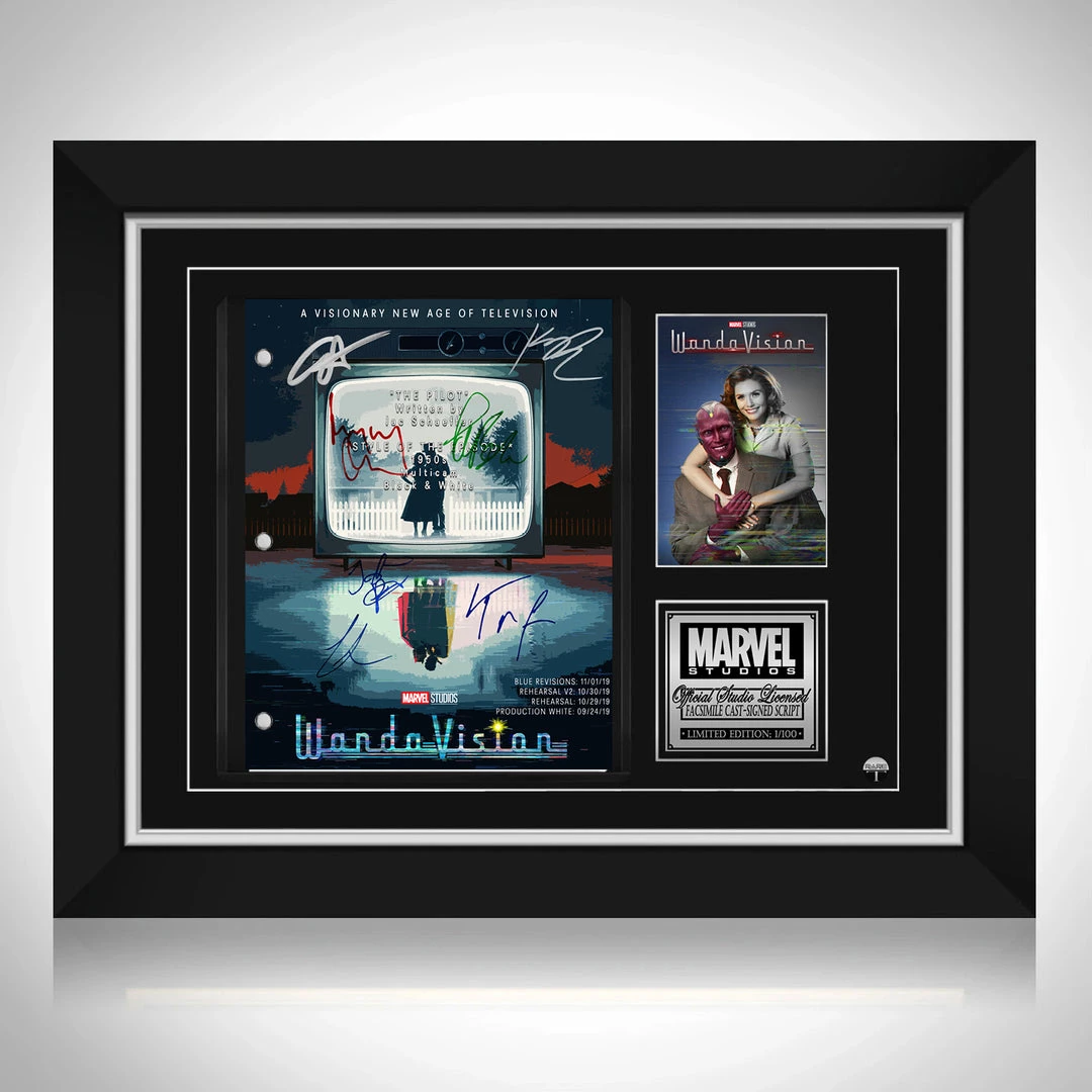 RARE-T WandaVision Script Limited Signature Edition Studio Licensed Custom Frame 1 RARE-T WandaVision Script Limited Signature Edition Studio Licensed Custom Frame