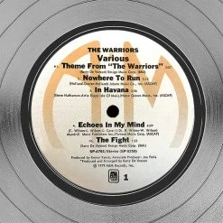 RARE-T The Warriors - Original Soundtrack Collection Platinum LP Limited Signature Edition Studio Licensed Custom Frame Limited Edition Frames