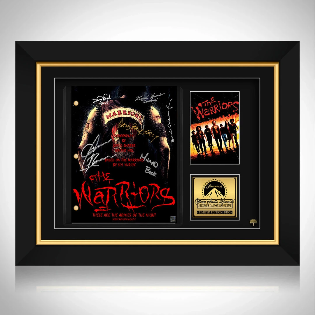 RARE-T Limited Edition Frames The Warriors Script Limited Signature Edition Studio Licensed Custom Frame 1 RARE-T Limited Edition Frames The Warriors Script Limited Signature Edition Studio Licensed Custom Frame