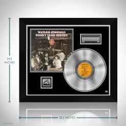 RARE-T Waylon Jennings - Honky Tonk Heroes Platinum LP Limited Signature Edition Studio Licensed Custom Frame