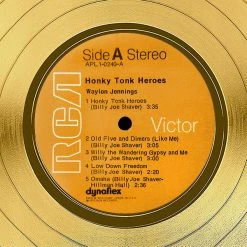 RARE-T Waylon Jennings Honky Tonk Heroes Gold LP Limited Signature Edition Studio Licensed Custom Frame Limited Edition Frames 12 RARE-T Waylon Jennings Honky Tonk Heroes Gold LP Limited Signature Edition Studio Licensed Custom Frame Limited Edition Frames