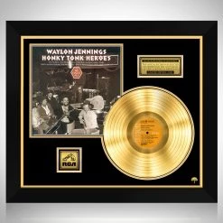 RARE-T Waylon Jennings Honky Tonk Heroes Gold LP Limited Signature Edition Studio Licensed Custom Frame Limited Edition Frames