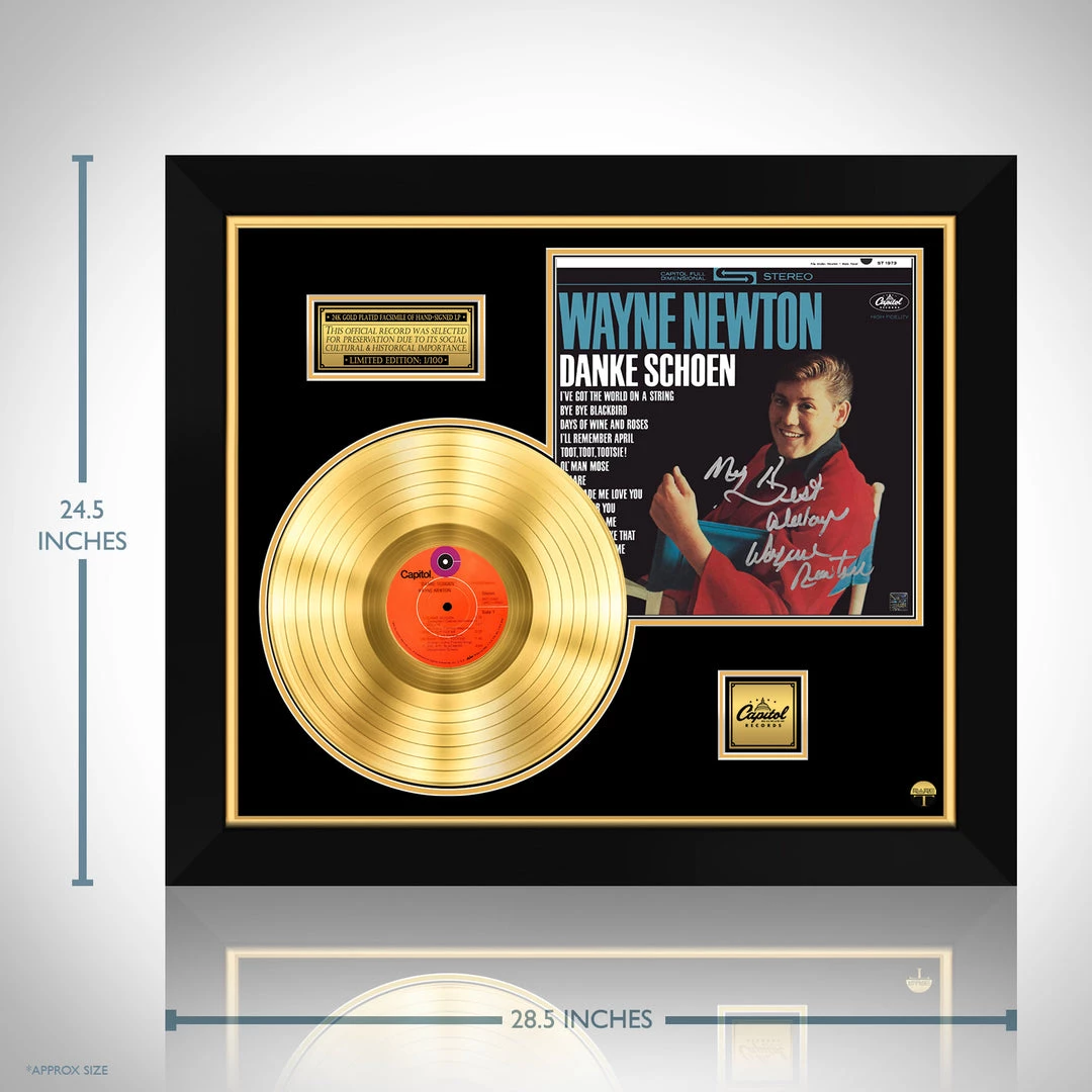 RARE-T Wayne Newton - Danke Schoen Gold LP Limited Signature Edition Studio Licensed Custom Frame Limited Edition Frames 3 RARE-T Wayne Newton - Danke Schoen Gold LP Limited Signature Edition Studio Licensed Custom Frame Limited Edition Frames
