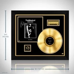 RARE-T The Weeknd Trilogy Gold LP Limited Signature Edition Studio Licensed Custom Frame Limited Edition Frames