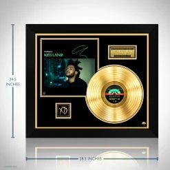 RARE-T The Weeknd Kiss Land Gold LP Limited Signature Edition Studio Licensed Custom Frame Limited Edition Frames