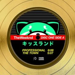 RARE-T The Weeknd Kiss Land Gold LP Limited Signature Edition Studio Licensed Custom Frame Limited Edition Frames