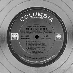 Rare-T Limited Edition Frames West Side Story Musical Soundtrack Limited Signature Edition Studio Licensed Platinum LP Custom Frame