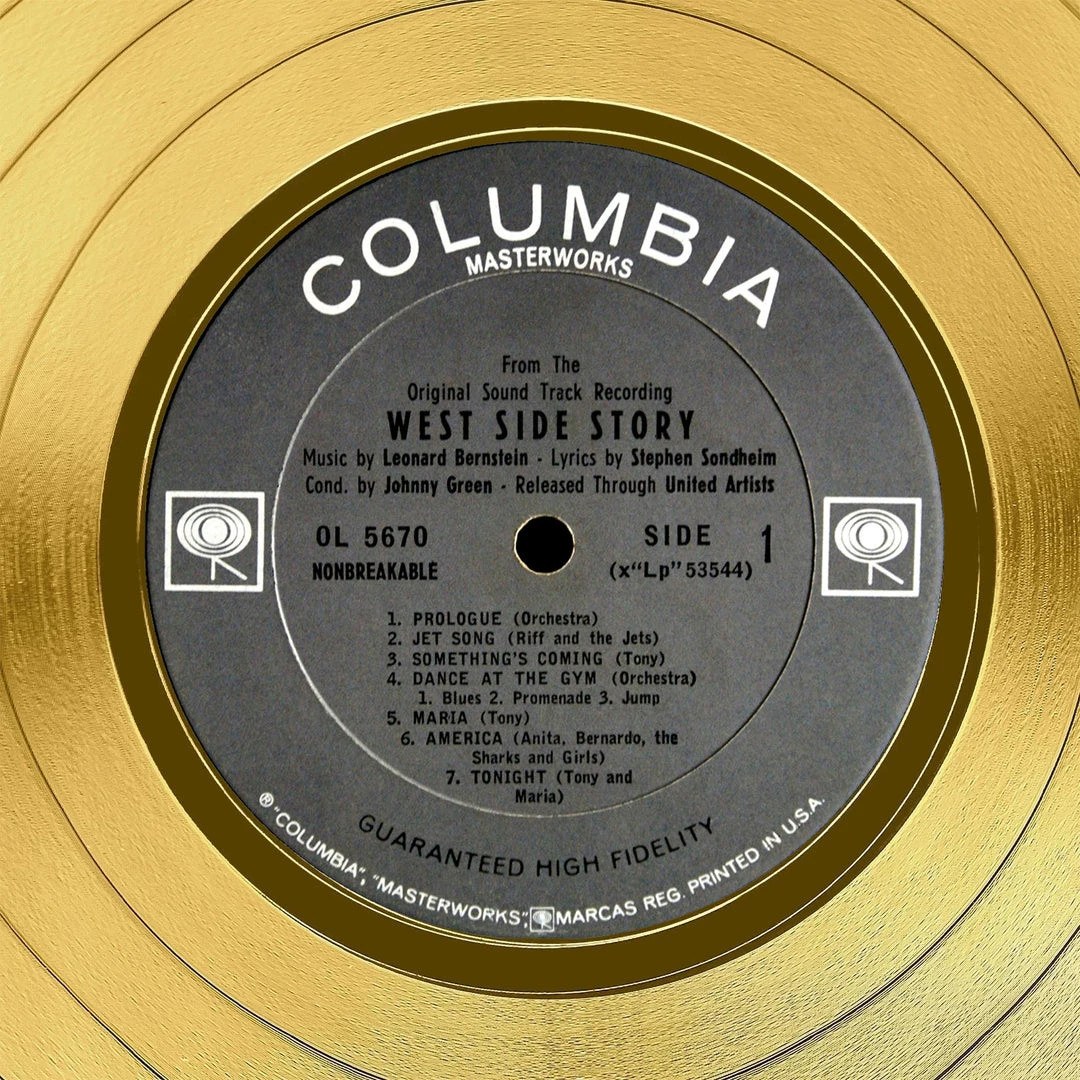 Rare-T West Side Story Musical Soundtrack Limited Signature Edition Studio Licensed Gold LP Custom Frame Limited Edition Frames 4 Rare-T West Side Story Musical Soundtrack Limited Signature Edition Studio Licensed Gold LP Custom Frame Limited Edition Frames