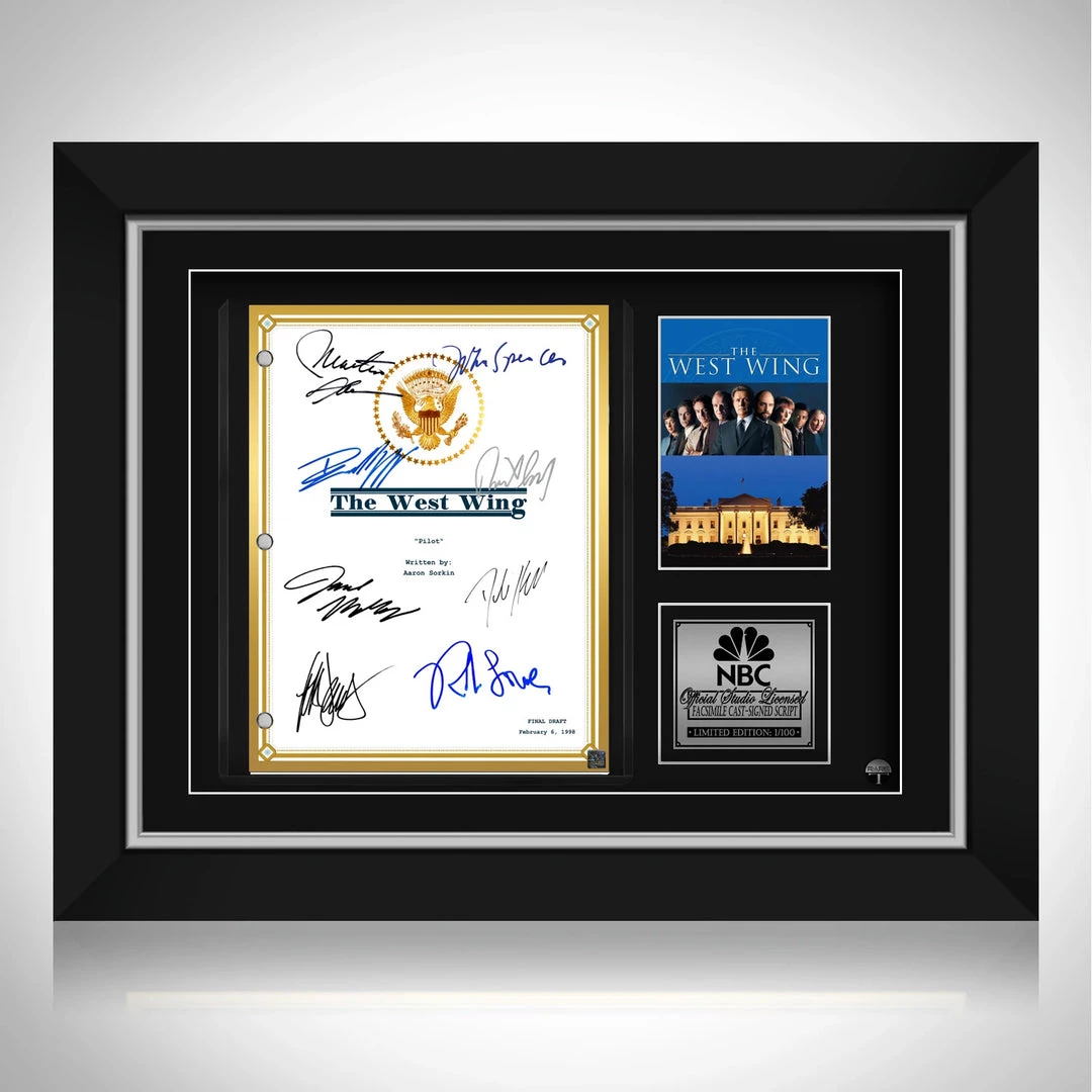 RARE-T The West Wing Script Limited Signature Edition Studio Licensed Custom Frame 12 RARE-T The West Wing Script Limited Signature Edition Studio Licensed Custom Frame