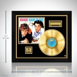 RARE-T Wham! - Make It Big Gold LP Limited Signature Edition Studio Licensed Custom Frame Limited Edition Frames