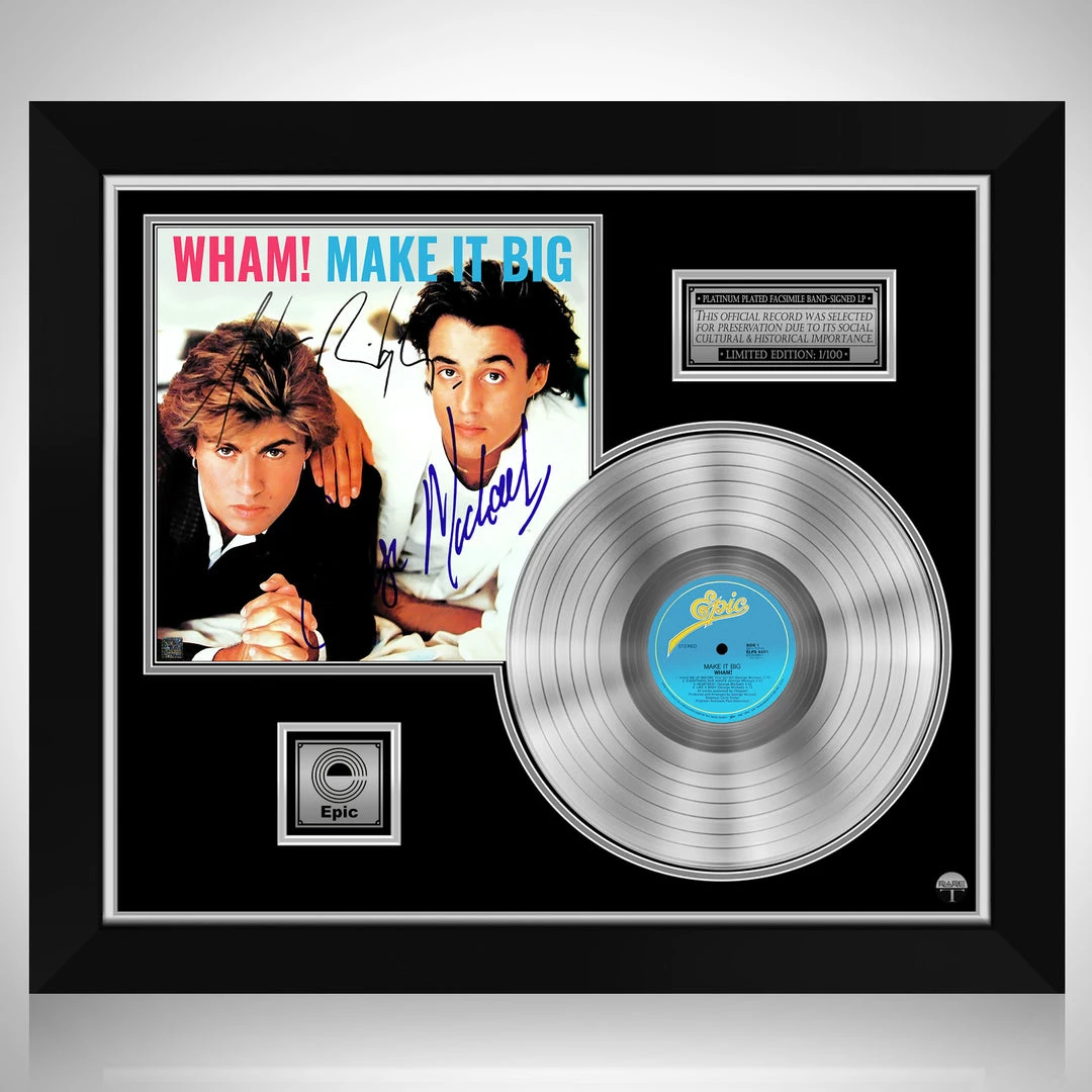 RARE-T Wham! - Make It Big Platinum LP Limited Signature Edition Studio Licensed Custom Frame 1 RARE-T Wham! - Make It Big Platinum LP Limited Signature Edition Studio Licensed Custom Frame