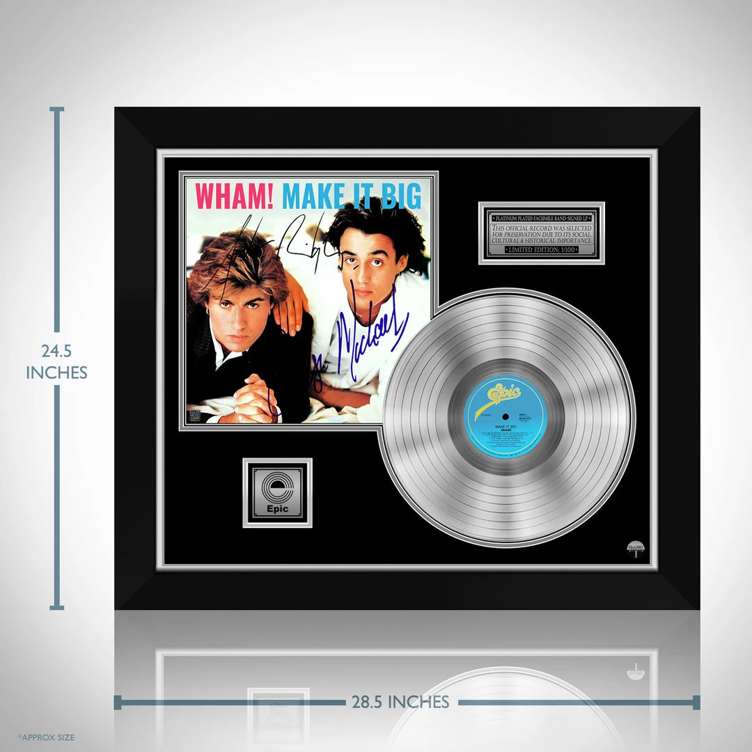 RARE-T Wham! - Make It Big Platinum LP Limited Signature Edition Studio Licensed Custom Frame 3 RARE-T Wham! - Make It Big Platinum LP Limited Signature Edition Studio Licensed Custom Frame