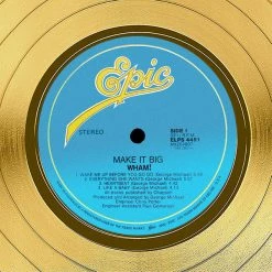 RARE-T Wham! - Make It Big Gold LP Limited Signature Edition Studio Licensed Custom Frame Limited Edition Frames