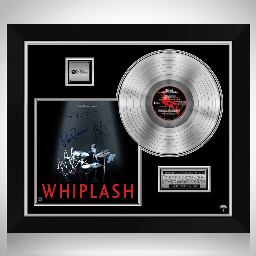 RARE-T Whiplash - Original Motion Picture Soundtrack Platinum LP Limited Signature Edition Studio Licensed Custom Frame Limited Edition Frames 1 RARE-T Whiplash - Original Motion Picture Soundtrack Platinum LP Limited Signature Edition Studio Licensed Custom Frame Limited Edition Frames