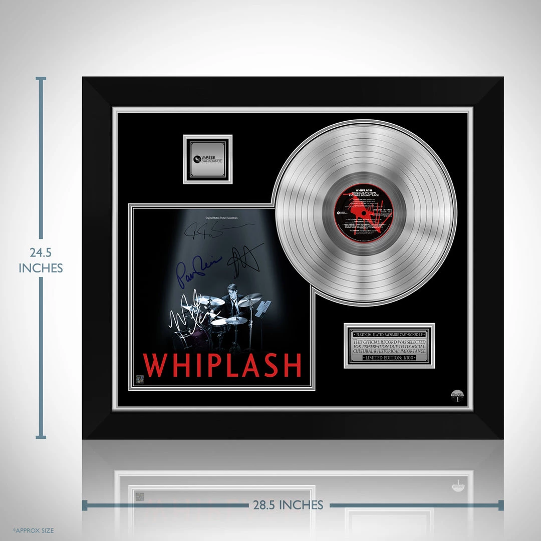 RARE-T Whiplash - Original Motion Picture Soundtrack Platinum LP Limited Signature Edition Studio Licensed Custom Frame Limited Edition Frames 3 RARE-T Whiplash - Original Motion Picture Soundtrack Platinum LP Limited Signature Edition Studio Licensed Custom Frame Limited Edition Frames