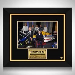 RARE-T Sir Frank Williams, Damon Hill & Jacques Villeneuve Photo Limited Signature Edition Licensed Custom Frame