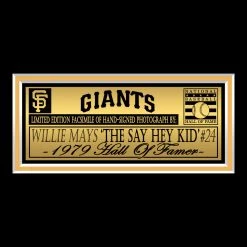 RARE-T San Francisco Giants - Willie Mays Photo Limited Signature Edition Studio Licensed Custom Frame Sports Memorabilia