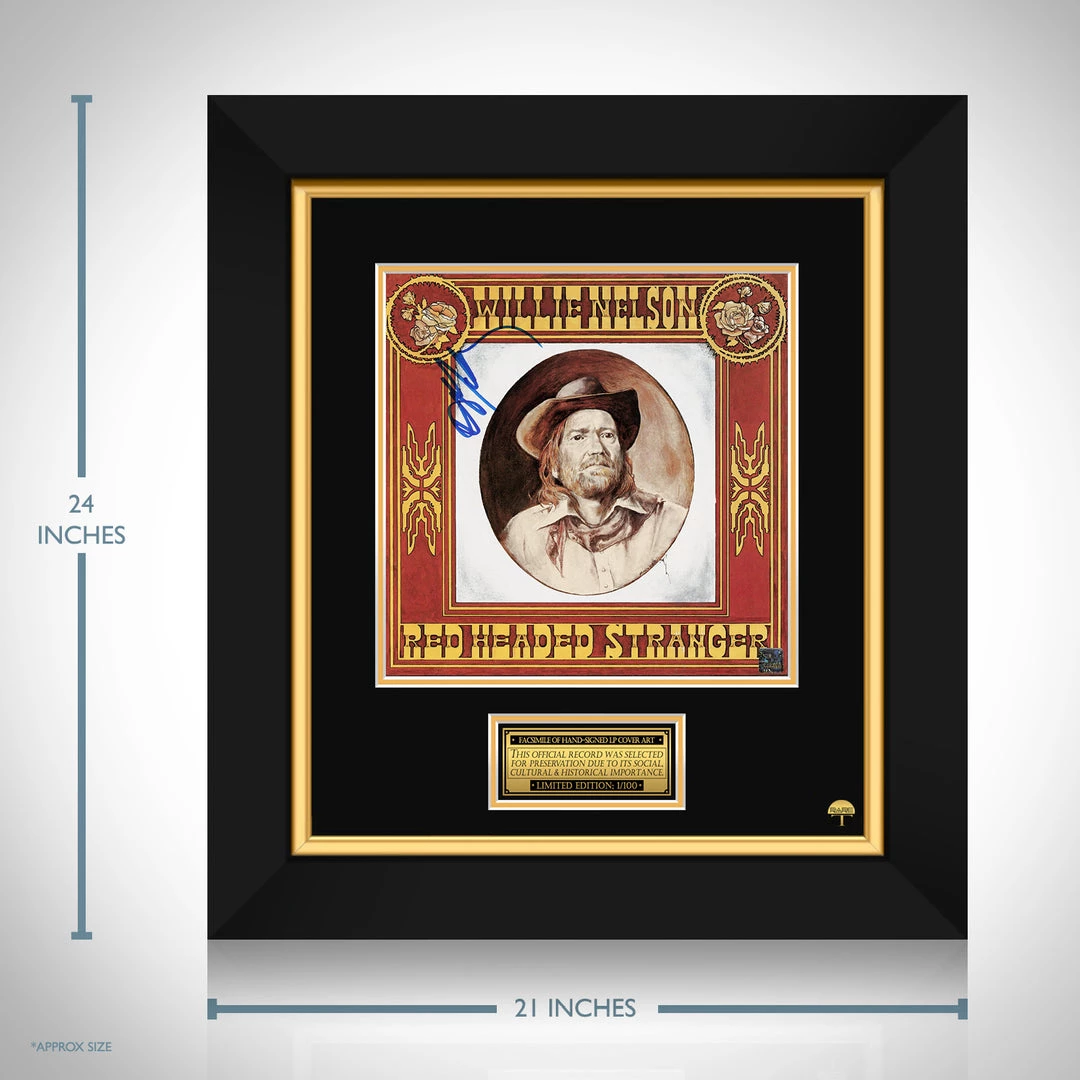 RARE-T Willie Nelson - Red Headed Stranger LP Cover Limited Signature Edition Studio Licensed Custom Frame 3 RARE-T Willie Nelson - Red Headed Stranger LP Cover Limited Signature Edition Studio Licensed Custom Frame