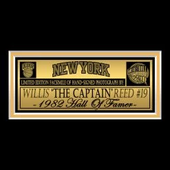 RARE-T New York Knicks Willis Reed Photo Limited Signature Edition Licensed Custom Frame Sports Memorabilia