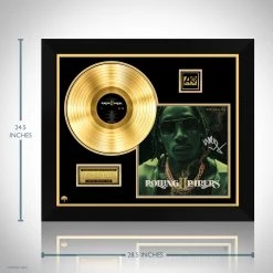 RARE-T Wiz Khalifa Rolling Papers 2 Gold LP Limited Signature Edition Studio Licensed Custom Frame Limited Edition Frames