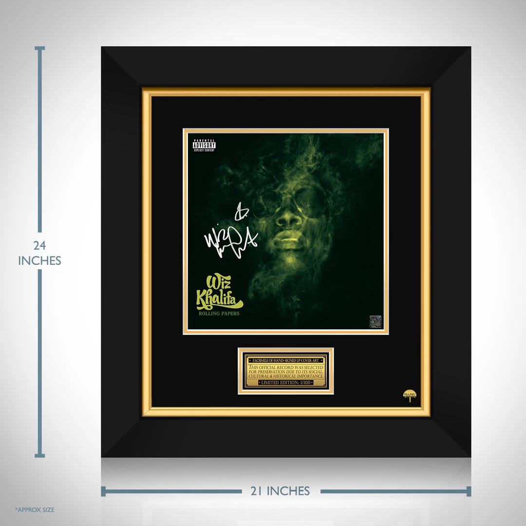 RARE-T Wiz Khalifa - Rolling Papers LP Cover Limited Signature Edition Studio Licensed Custom Frame 3 RARE-T Wiz Khalifa - Rolling Papers LP Cover Limited Signature Edition Studio Licensed Custom Frame