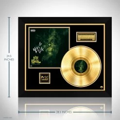 RARE-T Limited Edition Frames Wiz Khalifa - Rolling Papers Gold LP Limited Signature Edition Studio Licensed Custom Frame