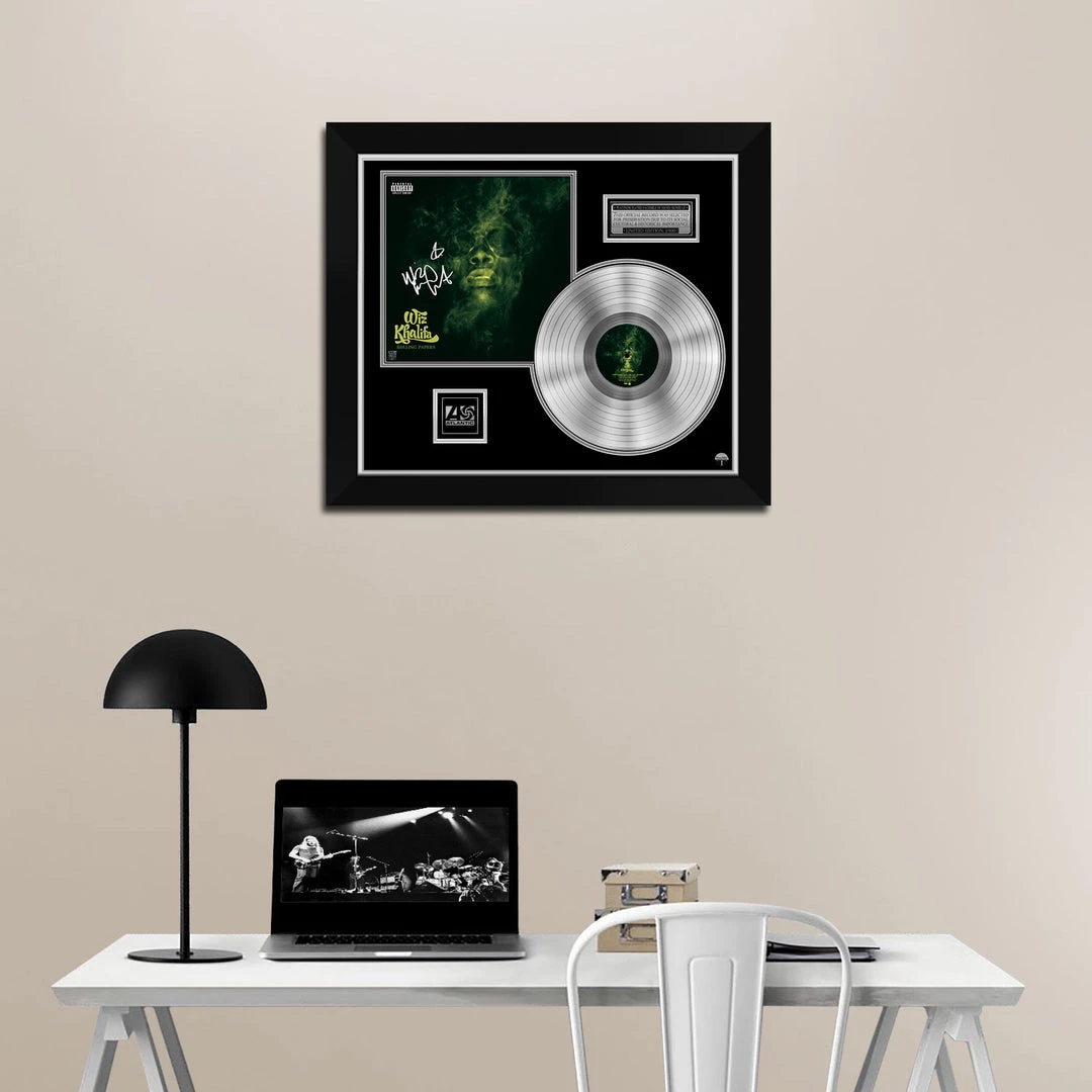 RARE-T Limited Edition Frames Wiz Khalifa - Rolling Papers Platinum LP Limited Signature Edition Studio Licensed Custom Frame 2 RARE-T Limited Edition Frames Wiz Khalifa - Rolling Papers Platinum LP Limited Signature Edition Studio Licensed Custom Frame