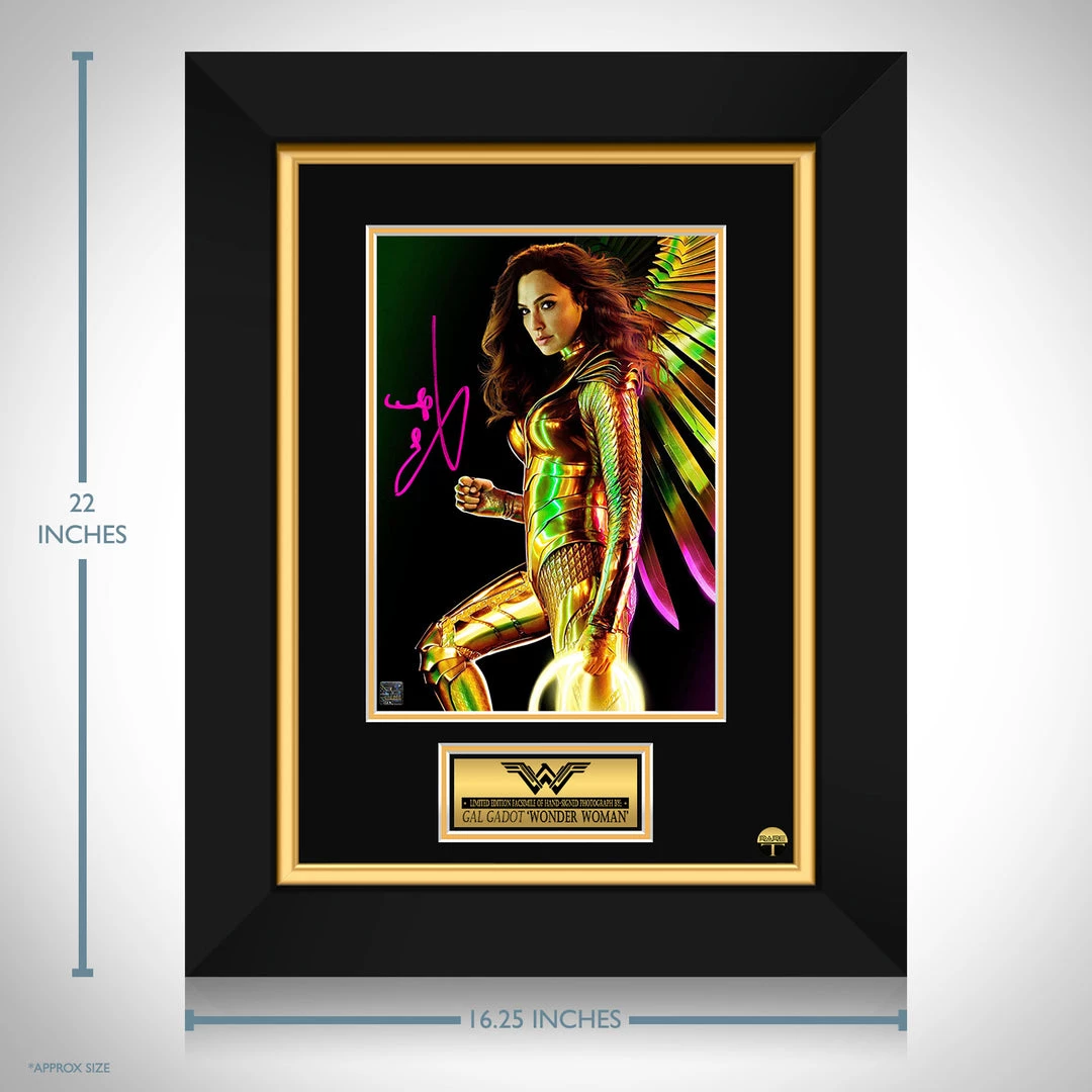 RARE-T Limited Edition Frames Wonder Woman Gal Gadot Gold Armor Photo Limited Signature Edition Studio Licensed Custom Frame 4 RARE-T Limited Edition Frames Wonder Woman Gal Gadot Gold Armor Photo Limited Signature Edition Studio Licensed Custom Frame