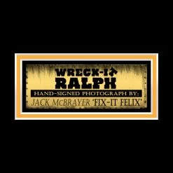 PPC Wreck It Ralph Psa/Dna Certified Hand-Signed Photo By Jack Mcbrayer Custom Frame