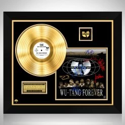 G.R.O. Limited Edition Frames Wu-Tang Clan - Wu-Tang Forever Gold LP Limited Signature Edition Studio Licensed Custom Frame