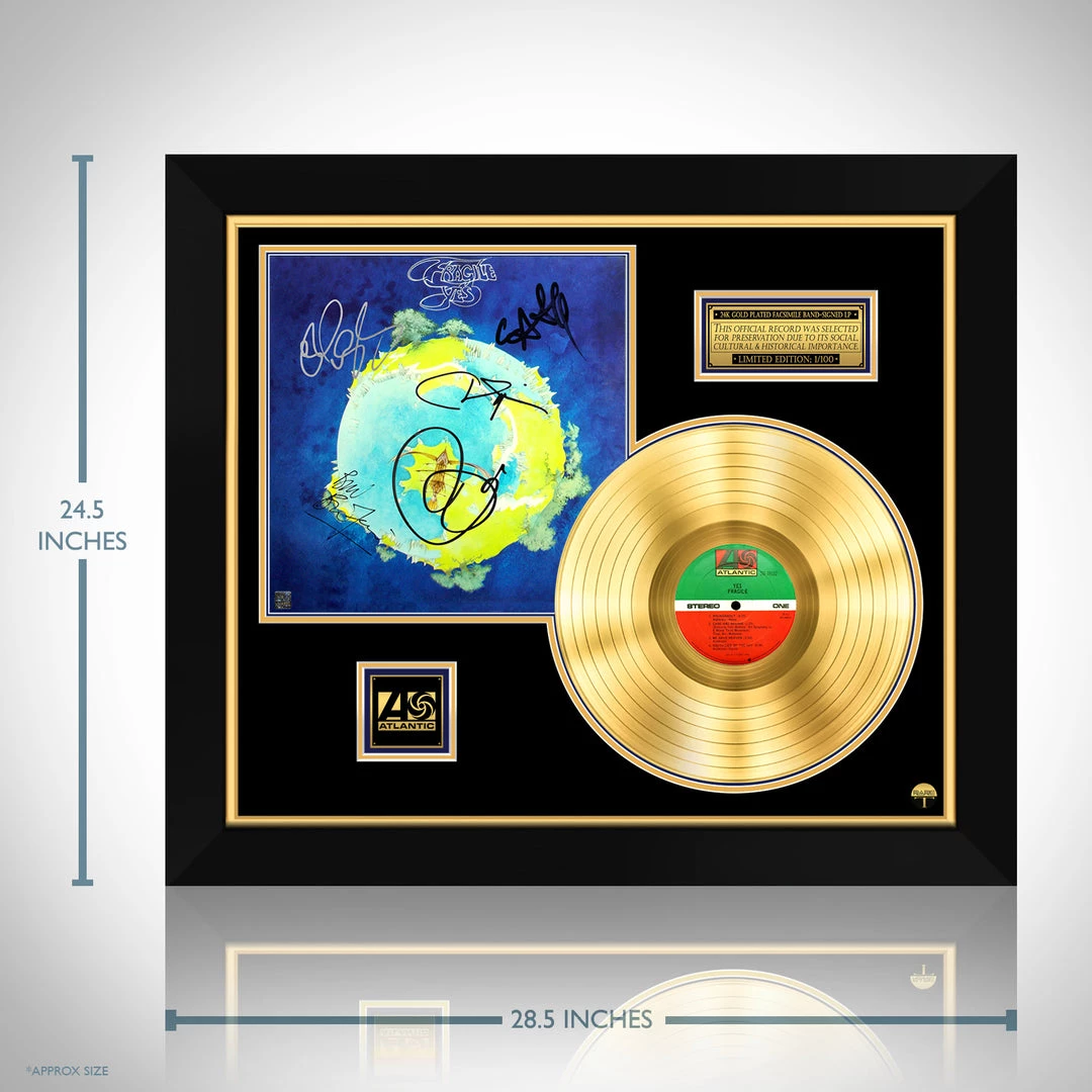RARE-T Yes Fragile Gold LP Limited Signature Edition Studio Licensed Custom Frame 8 RARE-T Yes Fragile Gold LP Limited Signature Edition Studio Licensed Custom Frame